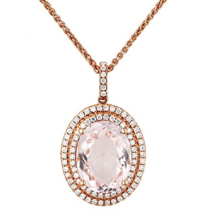 Morganite & Diamond Necklace