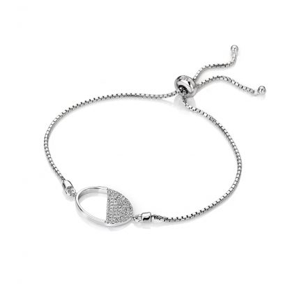 Horizon White Topaz Oval Bracelet