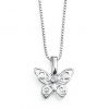 D for Diamond Butterfly Necklace