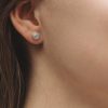Petite Topaz & Diamond Stud Earrings - Image 3